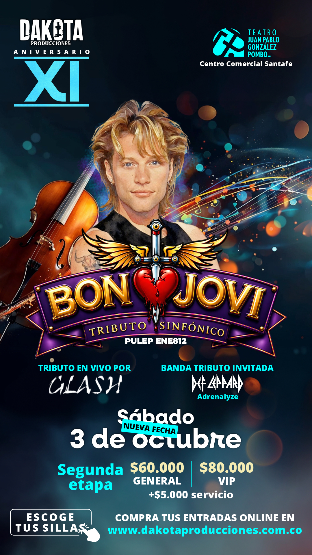 Sinfónico Tributo a Bon Jovi – Aniversario XI Dakota